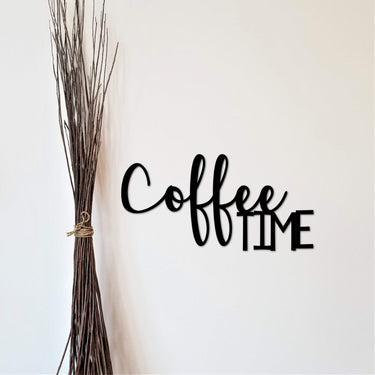 Coffee Time Metal Sign | Coffee Decor | Kitchen Wall Decor | Coffee Sign | Metal Wall Letters | Coffee Lover's Gift | Office Decor